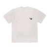 White Imagine Dragons T shirt featuring a small black silhouette of a falling figure on the upper left chest area